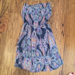 Navy printed dress